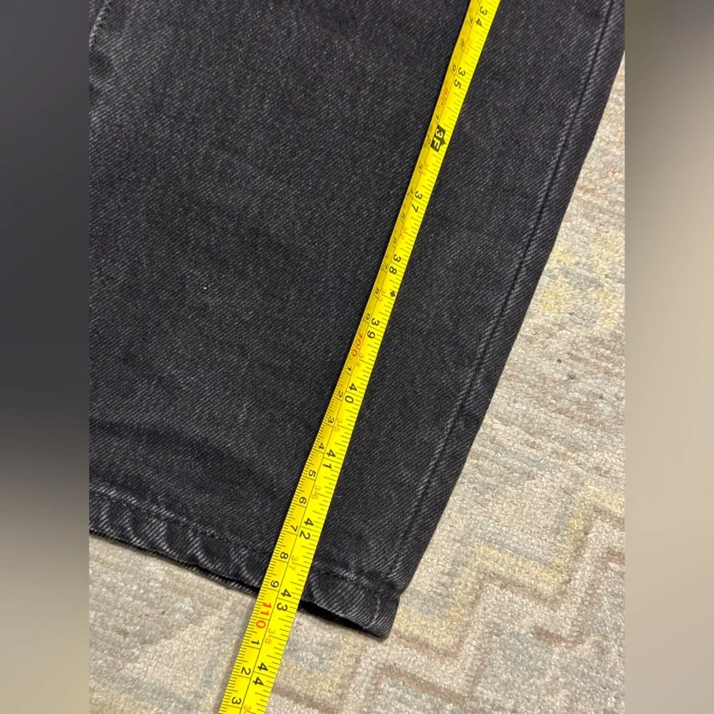 SUPREME  100% COTTON AND PATCH COW LEATHER MENS BLACK COLOR JEAN SIZE 34 - Picture 6 of 12